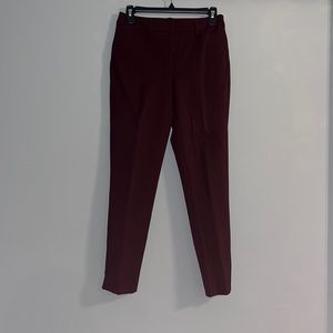 Slim maroon work pants